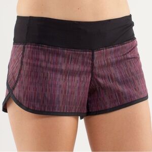 Rare Lululemon Black Pink Run: Speed Short | Size 4, 3” Inseam